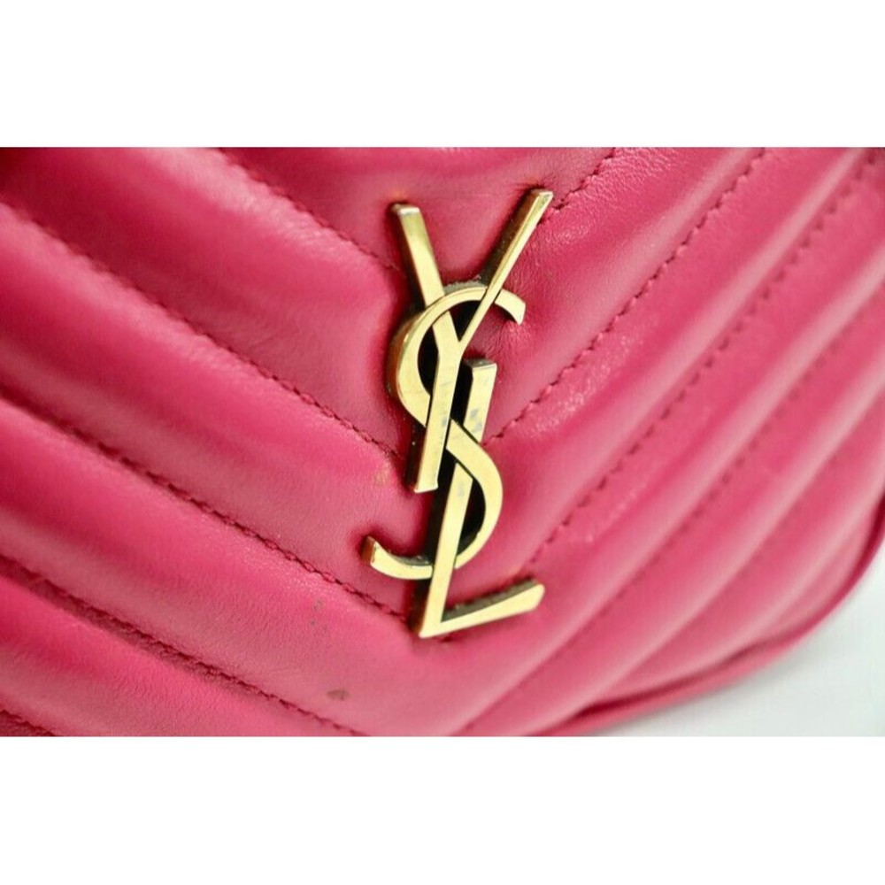 SAINT LAURENT - Lou Pink Leather Belt Bag Fanny Pack - Picture 9 of 11